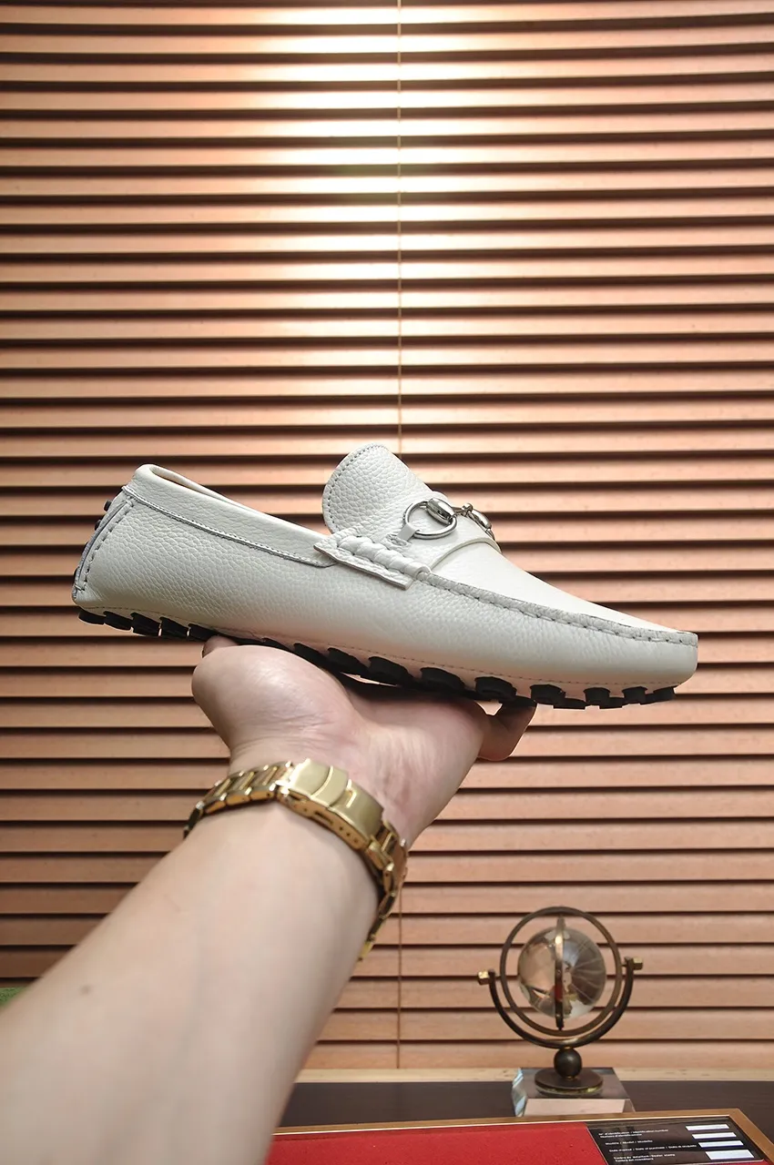 Men's Men's Shoes💰420💶【GUCCI】 (High-end Niuli) New 🍀Gucci*——Gucci Doudou Shoes! Made of imported original cowhide, the inner top layer is comfortable cowhide lining! Original wear-resistant rubber outsole! High quality products! Code number 38-44!